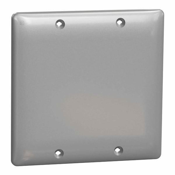 Square D Blank Plate, X Series, 2 Gang, Gray, Matte, Number of Gangs: 2 Polycarbonate, Matte Finish, Gray SQWS140002GY - main