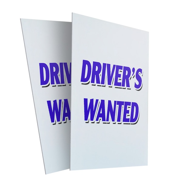 Signmission Drivers Wanted, Plastic Signs Only 24 Inch x 36 Inch, Corrugated Plastic, 2PK CSB-2436-2PACK-Drivers Wanted - main