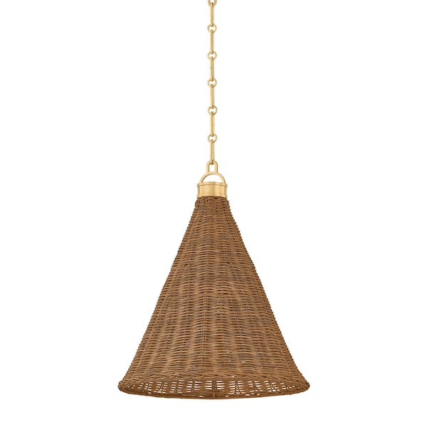 Hudson Valley Lighting Kensington 14.75 in. Pendant in Aged Brass by Mark D. Sikes MDS2102-AGB - main
