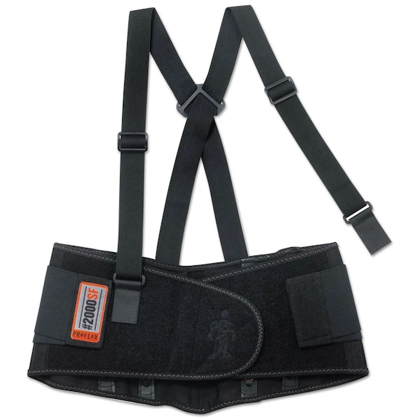 Ergodyne ProFlex 2000SF High-Performance Spandex Back Support Brace, Small, 25" to 30" Waist, Black 11282 - main