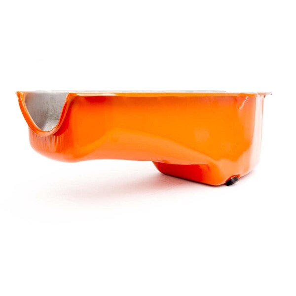 Racing Power Orange Steel Stock Oil Pan for 1955-1979 Small Block Chevy RPCR9005P - main