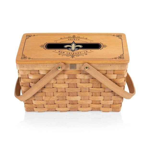 Picnic Time Family Of Brands New Orleans Saints - Poppy Personal Picnic Basket, (Beige) 124-00-299-206-2 - main