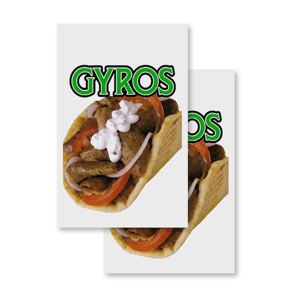 Signmission Gyros, Vinyl Decals Only 24 Inch x 36 Inch, Vinyl Decal, 2PK DSB-2436-2PACK-Gyros - main