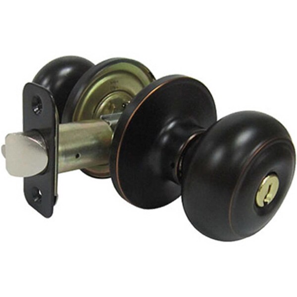 Taiwan Fu Hsing Industrial TruGuard Verona Fancy Mushroom Entry Knob Sets, Aged Bronze 221798 - main