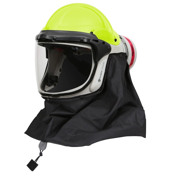 Pureflo PureFlo ESM+ PF60 PAPR, Hi-Viz Yellow Hard Hat, INT Switch, HE Filter, Black Stedprene FR Neck Cape PR05801-V-0A1 - main