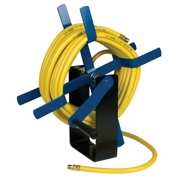 Performance Tool 50' Air Hose Reel, 300 PSI 3/8 in. Hose, Brass Valve, Wall Mount M610 - main