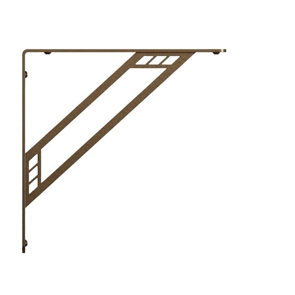 Shelf-Made Richland 201 Series Premium Decorative Shelf Bracket, 500 lb, 12 in L, 10 in H, Steel RP-201RC-12BRZ - main