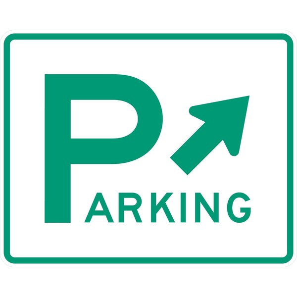 Lyle D4-1R45, Parking (Arrow Pointing To Top Right), 30x24, High Intensity Prismatic, White G-14835-HI_30x24 - main