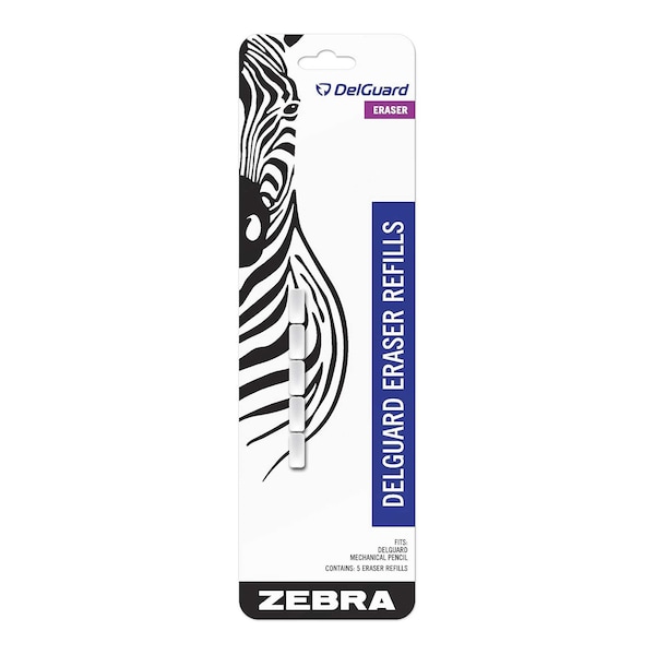 Zebra Pen DelGuard Mechanical Pencil Eraser Refill 5pk 83225 - main