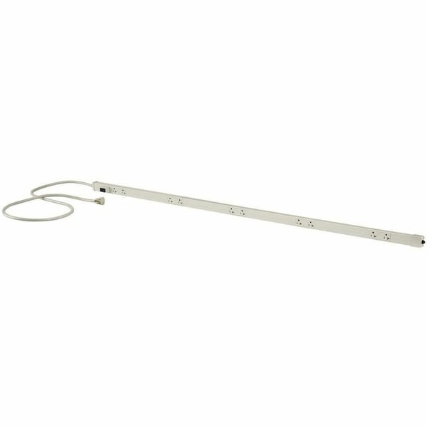 Hubbell Wiring Device-Kellems Outlet Strip, Switched, 10 5-15R, 5-20P, 6 ft., White PT205112P - main
