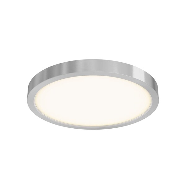 Dals Lighting Delta 10'' Round Indoor/Outdoor LED Flush Mount, Satin Nickel CFLEDR10-CC-SN - main