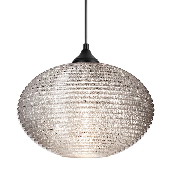 Besa Lighting Besa Pape 12 Outdoor Pendant, Glitter, Black Finish, 1x 100W MAX E26 Base OP-4913GL-BK - main