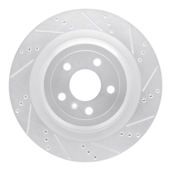Dynamic Friction Co DFC Brake Rotor - Drilled and Slotted - Silver 631-63150R - main