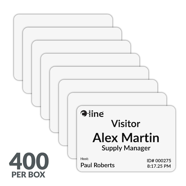 C-Line Products 3" x 2" White Dymo Thermal Printers Individual Name Tag Labels, 400/BX 92723 - main