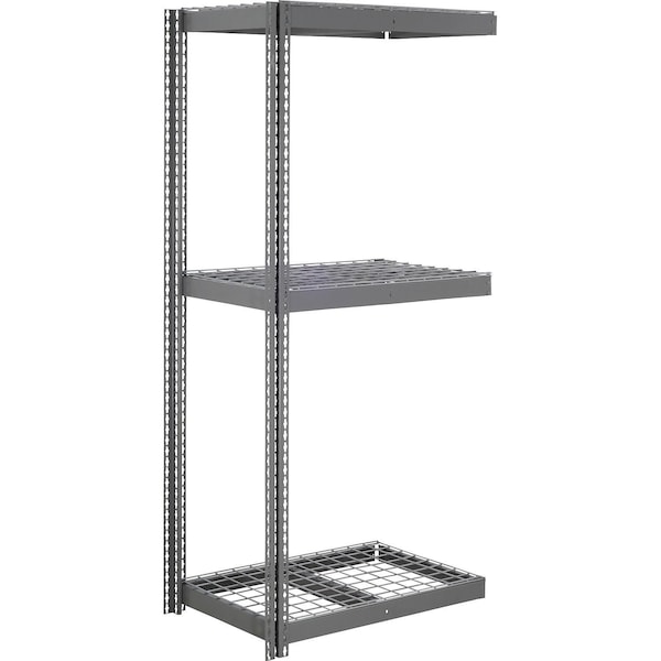 Global Industrial 3 Shelf, Heavy Duty Boltless Shelving Add On, 48"W x 48"D x 96"H, Wire Deck B3152815 - main