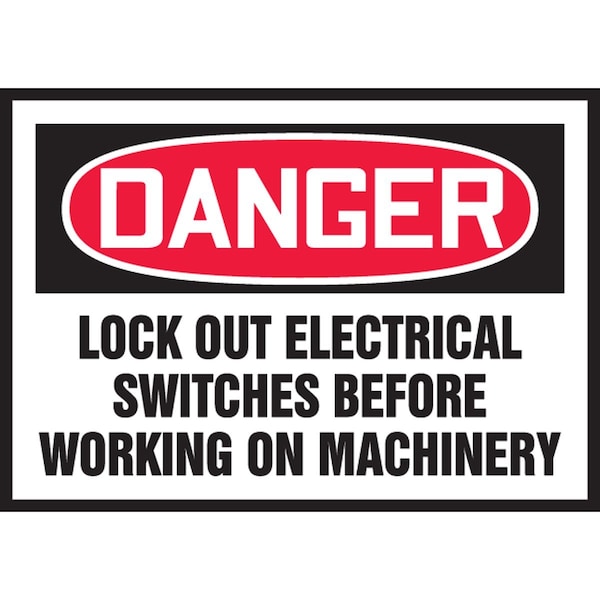Accuform LOCKOUT TAGOUT SAFETY LABELS 3 LLKT105VSP - main
