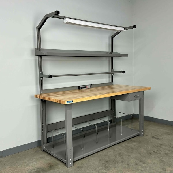 Stackbin Workbenches, 72" W, 1000 lb. M7236BDN-GY - main