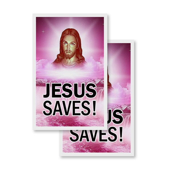 Signmission Jesus Saves, Vinyl Decals Only 24 Inch x 36 Inch, Vinyl Decal, 2PK DSB-2436-2PACK-Jesus Saves 1 - main