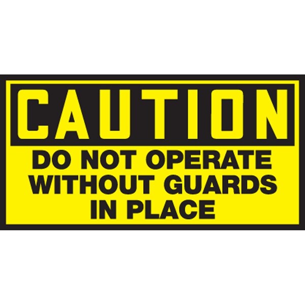 Accuform OSHA CAUTION EQUIPMENT SAFETY LABEL LEQM605VSP - main
