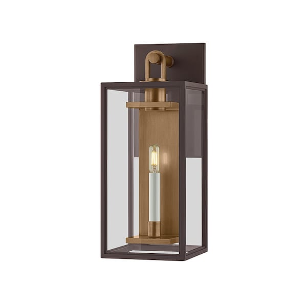 Troy Lighting Arnold 1 Light Exterior Wall Sconce, Patina Brass and Textured Bronze, 8 In x 20 In B6520-PBR/TBZ - main