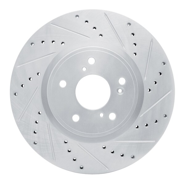 Dynamic Friction Co DFC Brake Rotor - Drilled and Slotted - Silver 631-59064R - main