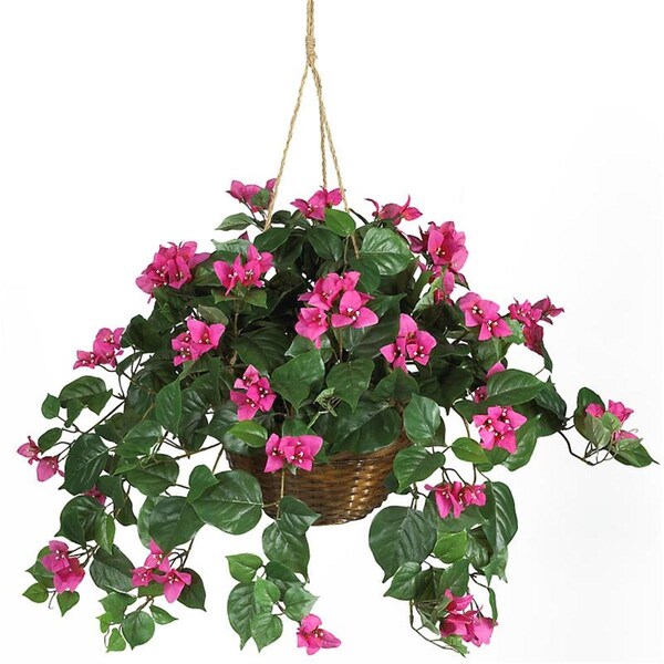 Dare2Decor Bougainvillea Silk Hanging Basket- Beauty DA103029 - main