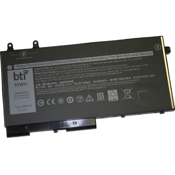 Battery Technology REPLACEMENT NOTEBOOK BATTERY FOR DELL LATITUDE 5501 5401 M3540 R8D7N 3-CELL 11.4 R8D7N-BTI - main