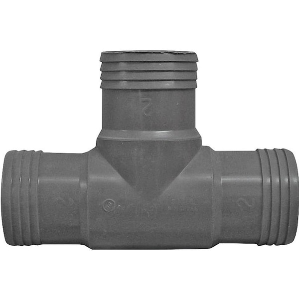 Boshart Industries Tee Pipe 2in Poly Grey UPPT-20 - main