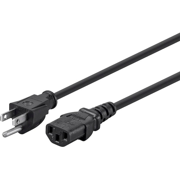 Monoprice Power Cord - NEMA 5-15P to IEC 60320 C13_ 14AWG_ 15A/1875W_ 3-Prong_ B 5295 - main