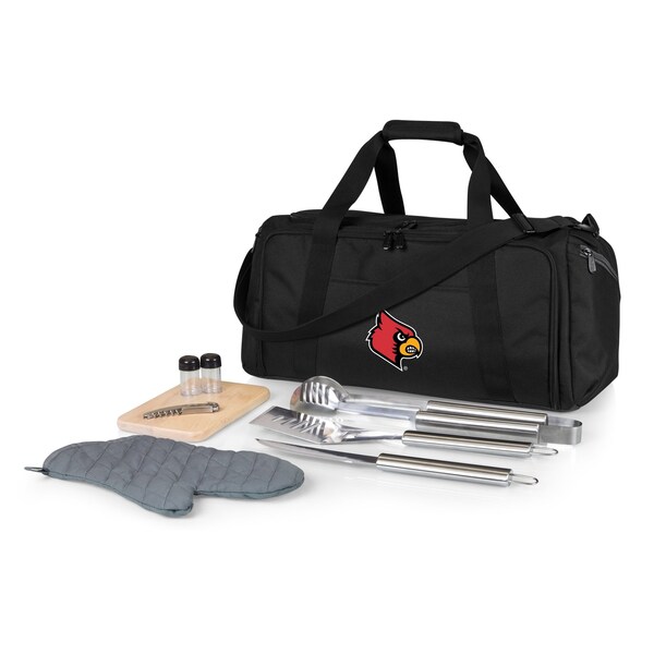 Picnic Time Family Of Brands NCAA Louisville Cardinals BBQ Kit Grill Set & Cooler, BBQ Accessories 757-06-175-304-0 - main