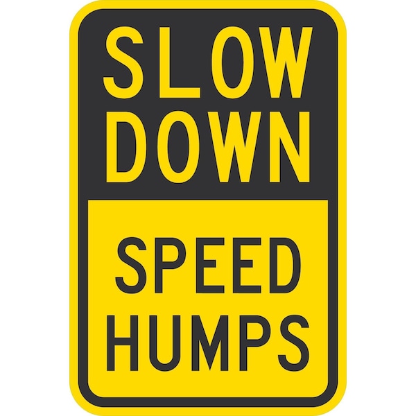 Lyle Slow Down Speed Humps, 12x18, High Intensity Prismatic, Yellow G-4451-HI_12x18 - main