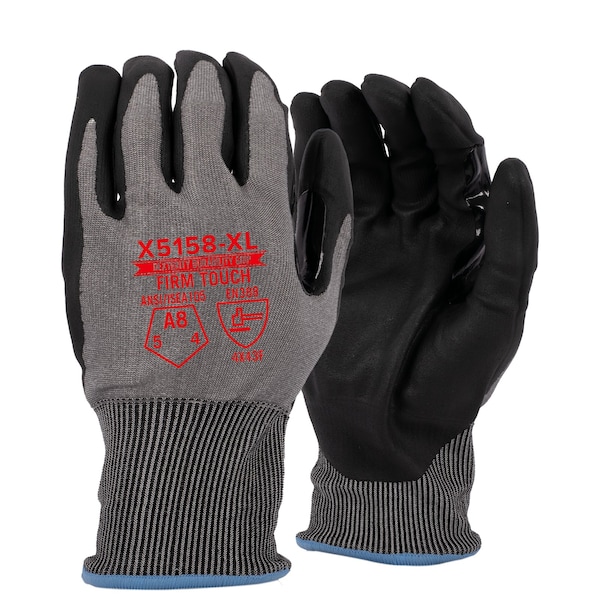 Firm Touch ANSI Cut A8, ABR 5, PUN 4, Micro X Coat, Premium 21G M, 12PK X5158 M - main