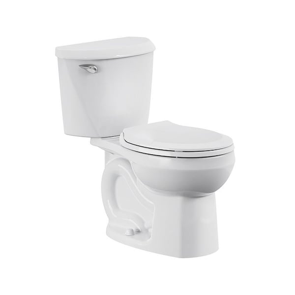 American Standard Complete Toilet, Round Front Bowl, 1.28 gpf Flush, 12 in Rough-In, 15 in H Rim, White 736DA101.020 - main