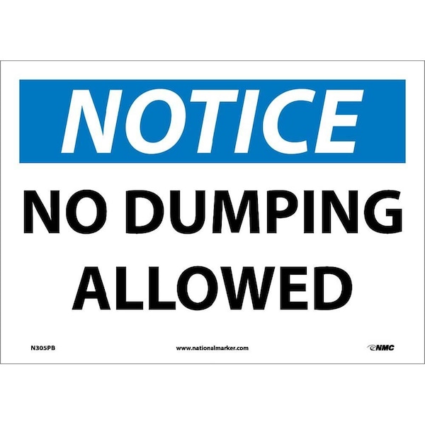 Nmc Notice No Dumping Allowed Sign, N305PB N305PB - main