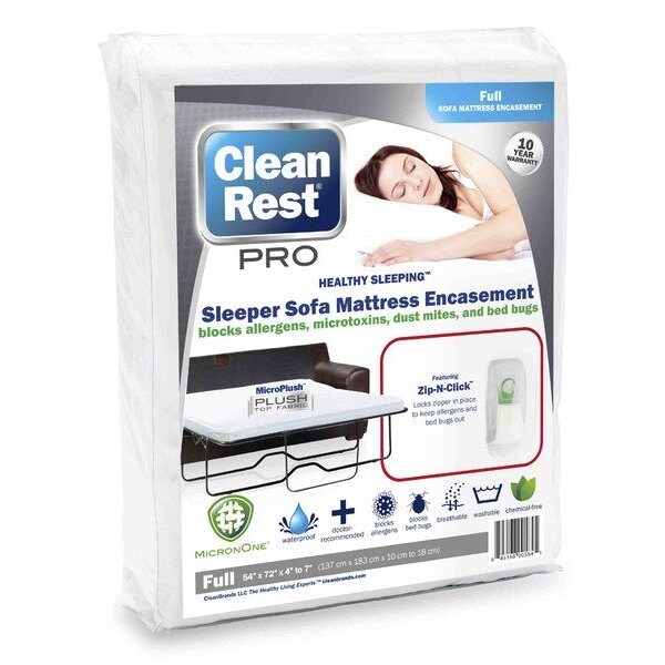 Cleanrest Sofa Bed Encasement, 54 in W, White 845168005845 - main