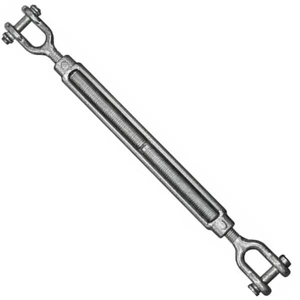 Hyw Products Drop Forged Hot Dipped Galvanized Steel Turnbuckle 1/2in x 9in Jaw/Jaw 2011129 - main