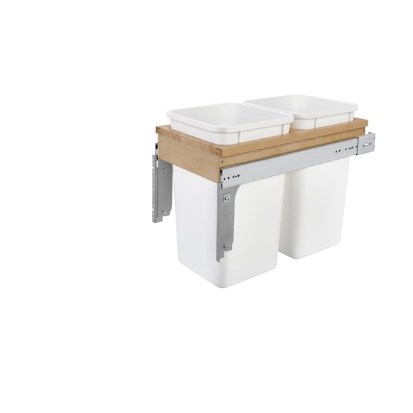 Rev-A-Shelf Maple Wood; Steel; Plastic, Natural Maple, 12 in W, 17.75 in H, 23.25 in D 4WCTM-15DM2 - main