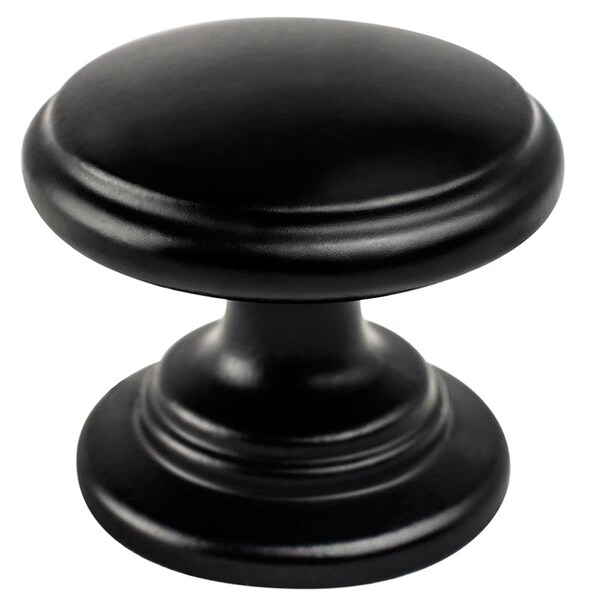 Berenson 1.81 in. Traditional Advantage Two Square Knob, Matte Black BE9193 1055 - main
