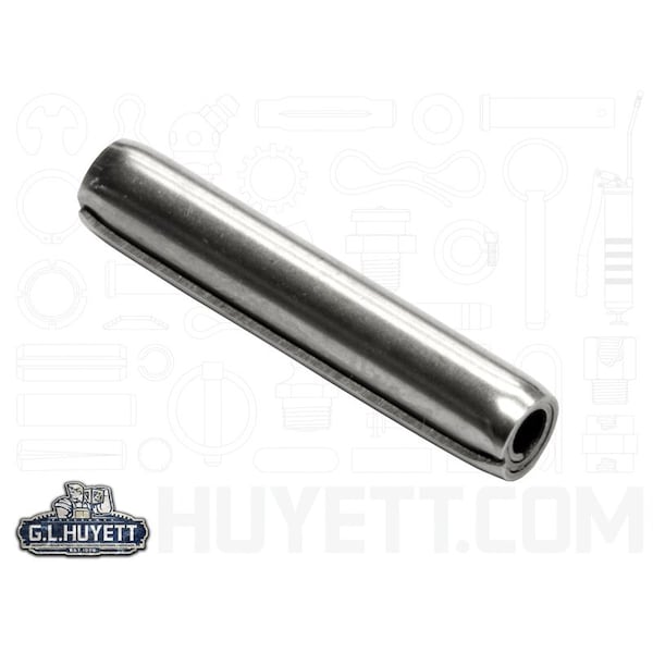 Huyett Coiled Spring Pin, Standard Duty, Passivated 420 Stainless Steel, 5 mm Dia x 45 mm Length SPCMSP-050-045 - main