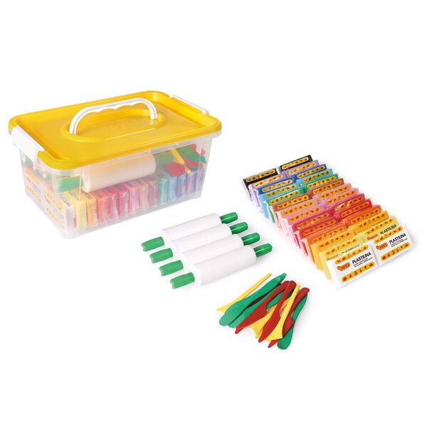 Jovi Plastilina Modeling Clay School Pack, 28 Bars, 4 Rollers, 15 Spatulas SB 1 - main
