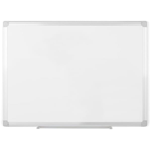 Mastervision Earth Series Magnetic Steel Dry Erase Board, Recycled Frame, Marker Tray, 24x36", Aluminum Frame MA0307790 - main