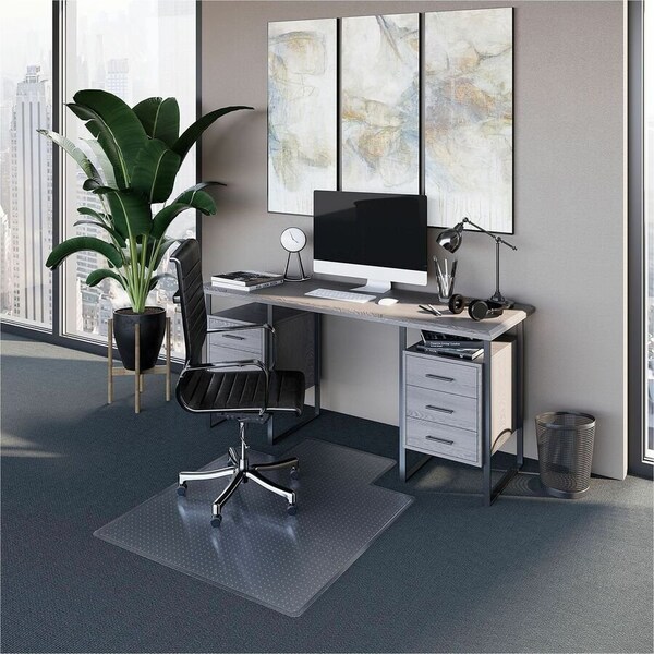 Es Robbins ESRobbins, MULTI-TASK SERIES ANCHORBAR CHAIR MAT FOR CARPET UP TO 0.38in, 45 X 53, CLEAR 128173 - main