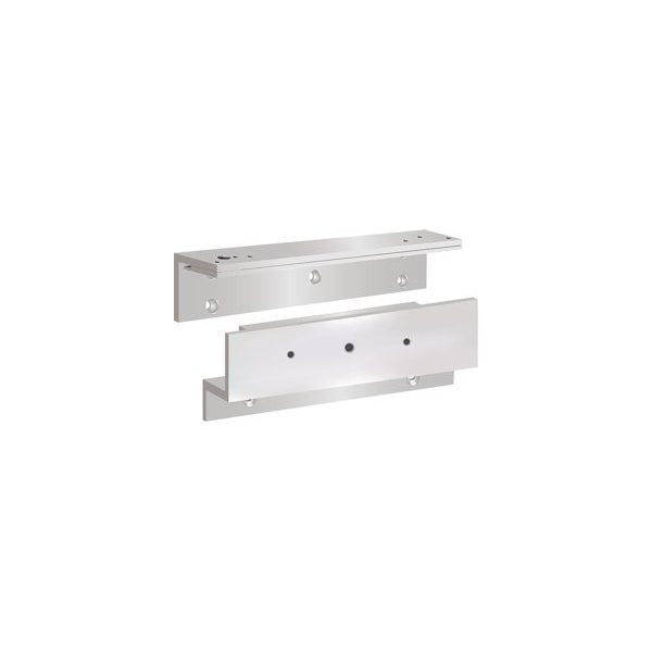 Security Door Controls Top Jamb Z Bracket Mounting Kit for 1511, 1571 Single Maglocks, 628/US28 Satin Aluminum TJ1-V - main