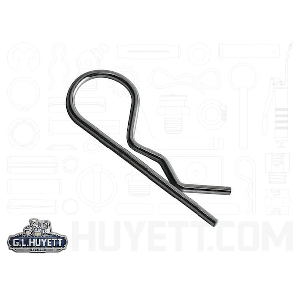 Huyett Bridge Pin, Zn Plt Spg Stl, .042 Wire Dia x 1 L x .25 In Eye Dia x Fits 3/16 to .25 Shft BP-223 - main