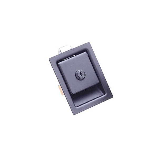 Southco Push To Close Latch, Large Size, Locking, 11.9mm .47 in Grip, Steel, Powder Coated, Black 64-10-302-90 - main