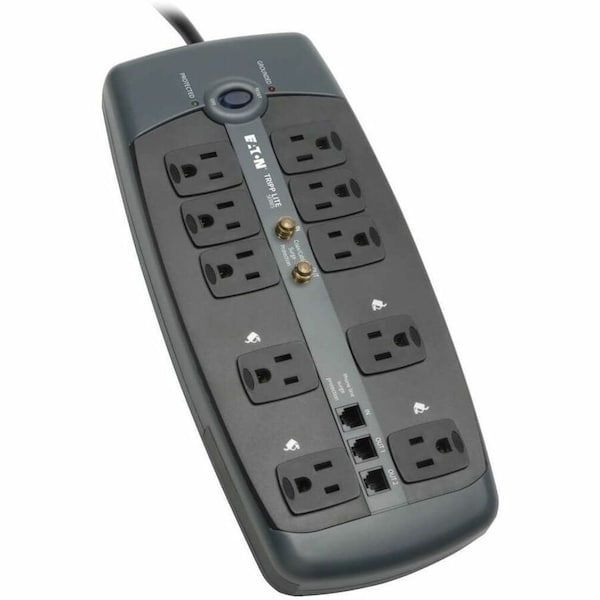 Eaton Tripp Lite Series Protect It 10-Outlet Surge Protector, 8 ft. 2.43 m Cord, 3345 Joules, TLP1008TELTV - main