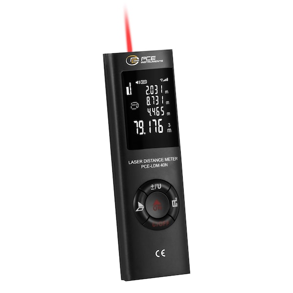 Pce Instruments Laser distance meter for linear measuring, covers range up to 40 m / 131.2 ft with high-precision PCE-LDM 40N - main