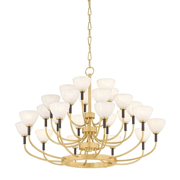 Corbett Lighting Brahma 38 in. Chandelier Vintage Polished Brass/Bronze 489-38-VB/BRZ - main