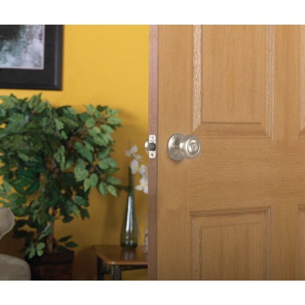 Kwikset Signature Series Satin Nickel Juno Entry Door Knob with SmartKey 740J 15 SMT CP K4 - main