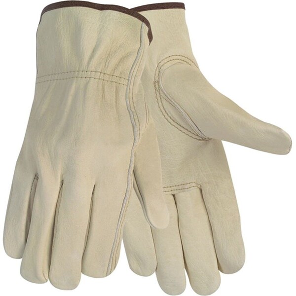 Mcr Safety CV Grade, Cowhide Drivers Gloves, Large, Leather, Beige, PR 3215L - main